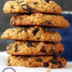 A tower of oat and raisin cookies - 4 Smart Points on Weight Watchers Flex / Freestyle