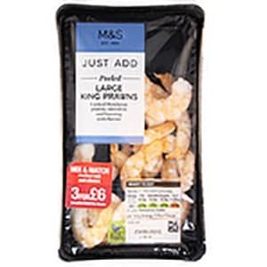 A packet of m&s king prawns