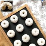 12 doughnuts on a serving platter