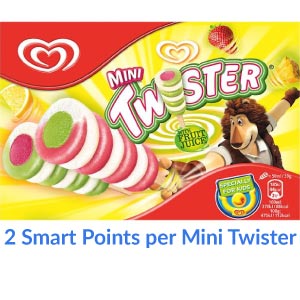 A box of Walls mini Twister Lollies