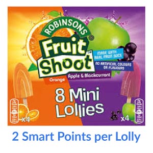 A box of Fruit Shoot mini lollies