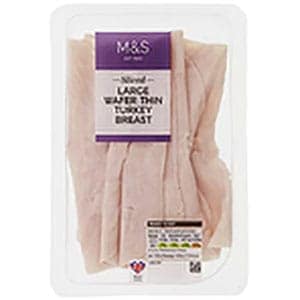 A packet of M&S Wafer thin turkey