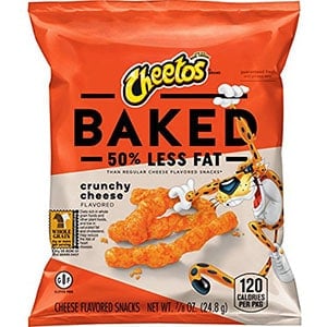 ett paket Cheetos bakade