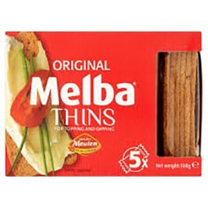 A box of original melba thins