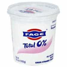 A pot of Fage yogurt Total 0%