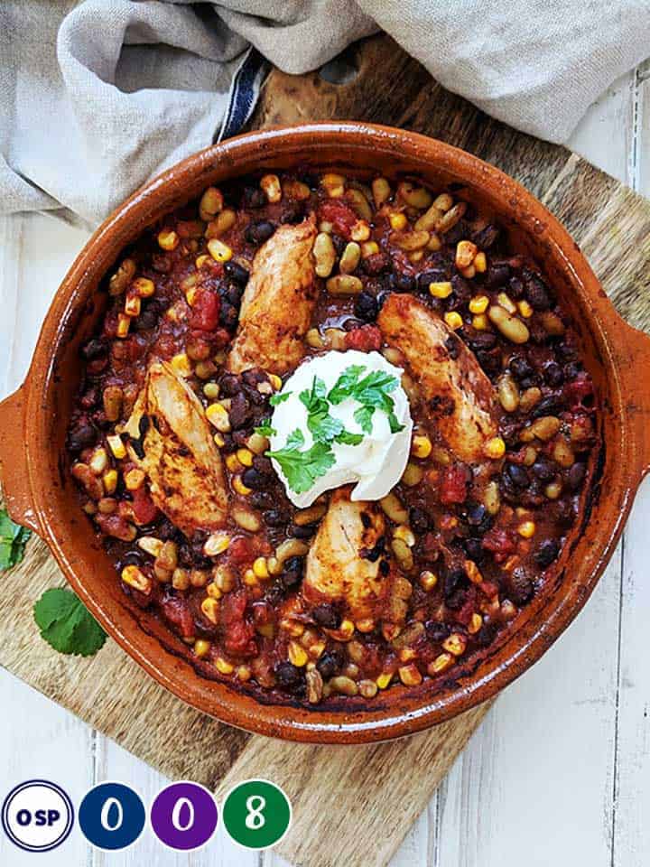 A dish of chipotle chicken casserole