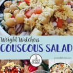 A collage of photos of couscous salad