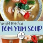 A bowl of tom yum soup