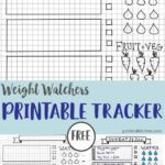 A blank printable diet diary for Weight Watchers