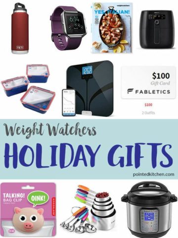 A collage of gifts for weight watchers