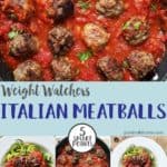 A collection of photographs of Italian meatballs