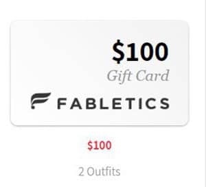 A picture of a fabletics gift voucher