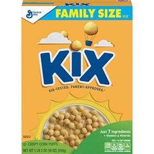 A box of Kix - a low point cereal