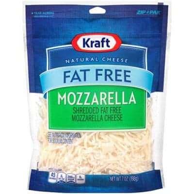 Kraft Fat Free Mozzarella - low point cheese