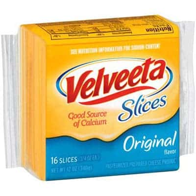 Original Velveeta slice - low point cheese