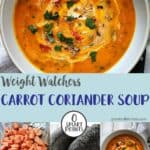 Pictures of carrot & coriander soup