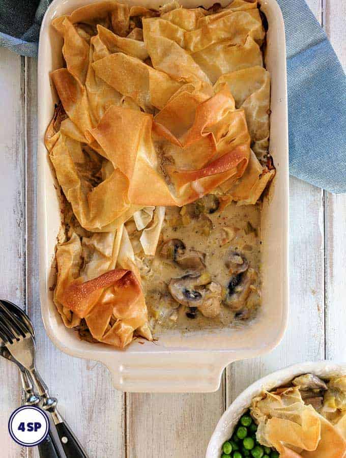 Quick Leek and Chicken Phyllo Cups