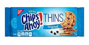 A packet of Chips Ahoy thins