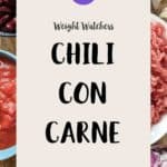 Ingredients needed to make chili con carne