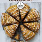 Pumpkins Spiced Scones on a white table