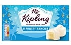 A box of Mr Kipling Christmas Frosty Fancies