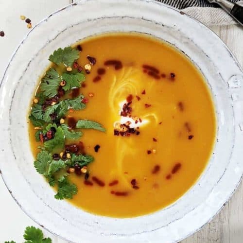 Thai Spiced Butternut Squash Soup | Weight Watchers | Pointed Kitchen