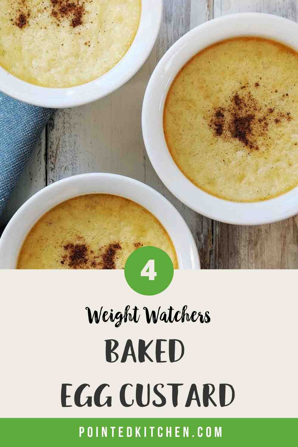 Baked Egg Custard | Weight Watchers | Pointed Kitchen