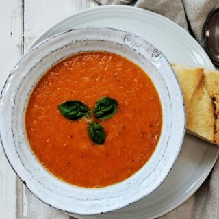 A bowl of tomato soup