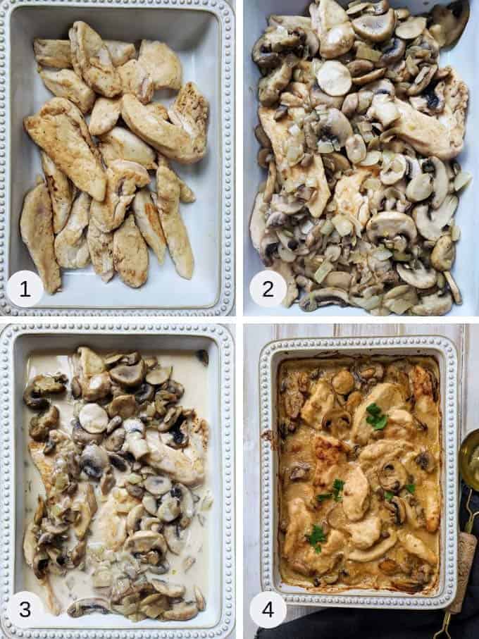 Picture on making creamy chicken casserole