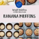 A collage of pictures of Banana Muffins
