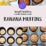 A collage of pictures of Banana Muffins