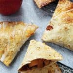 4 Apple turnovers on a table