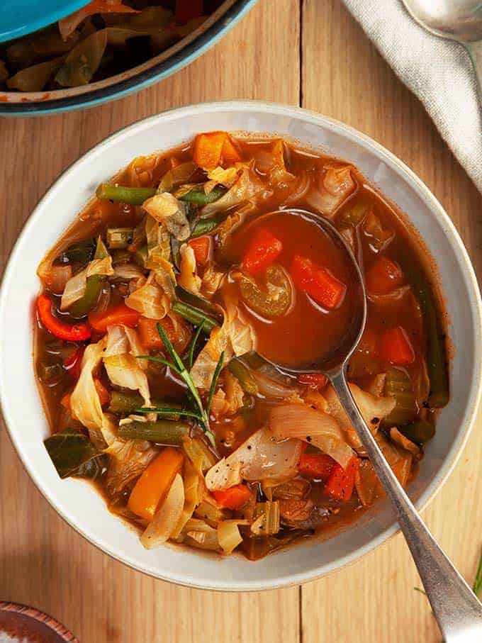 Zero Point Cabbage Soup Weight Watchers Pointed Kitchen   Cabbage Soup Weight Watchers With Spoon 