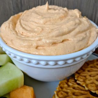 A bowl of Pumpkin Fluff with fruit