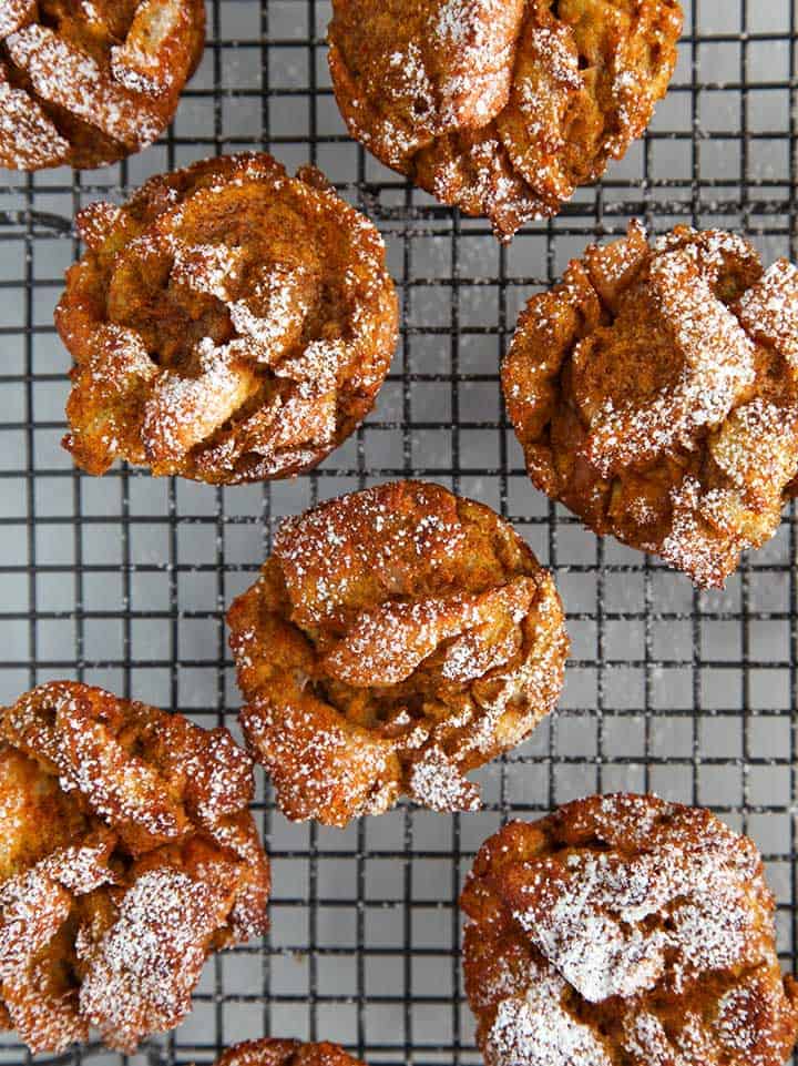 A tray of pumpkin spiced french toast muffins | weight watchers