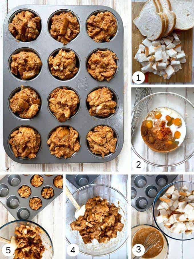 Making Pumpkin Spiced French toast muffins