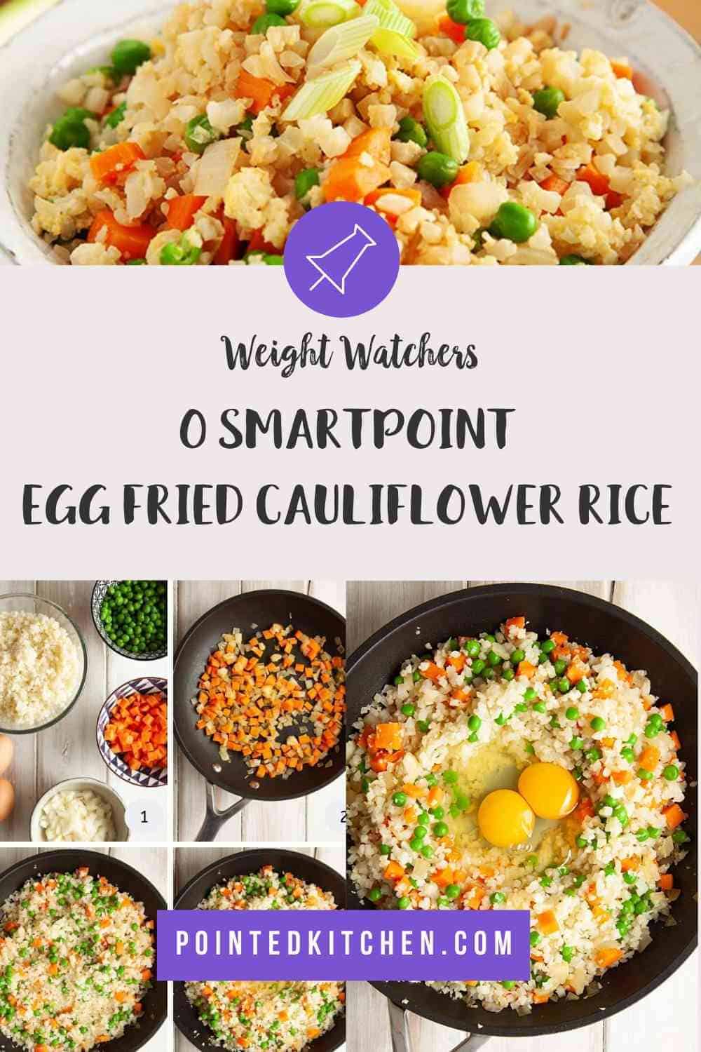 Zero Point Egg Fried Cauliflower Rice Weight Watchers Pointed Kitchen