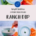 Bowls of Ranch Dip and Crudites