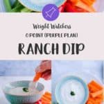 Bowls of Ranch Dip and Crudites