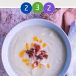 A bowl of weight watchers white bean soup