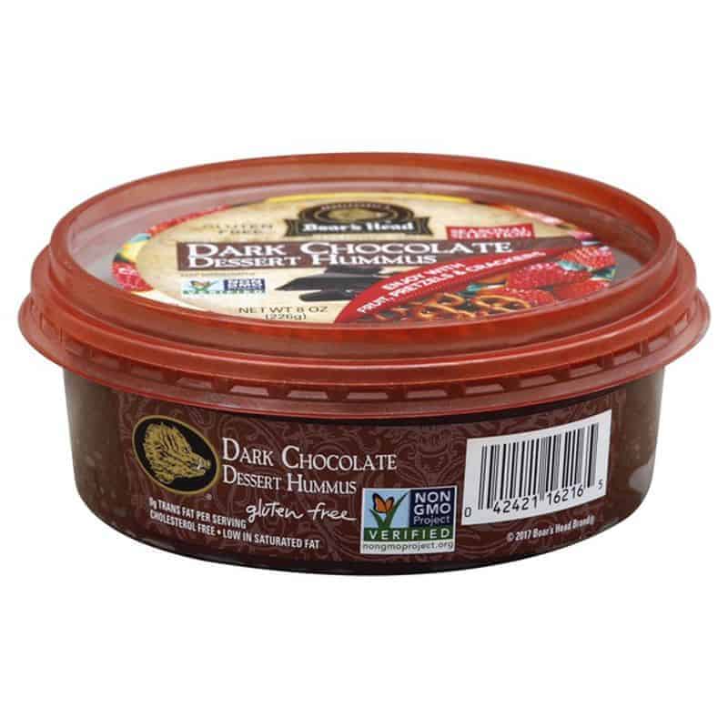A pot of Boars Head Dark Chocolate Dessert Hummus