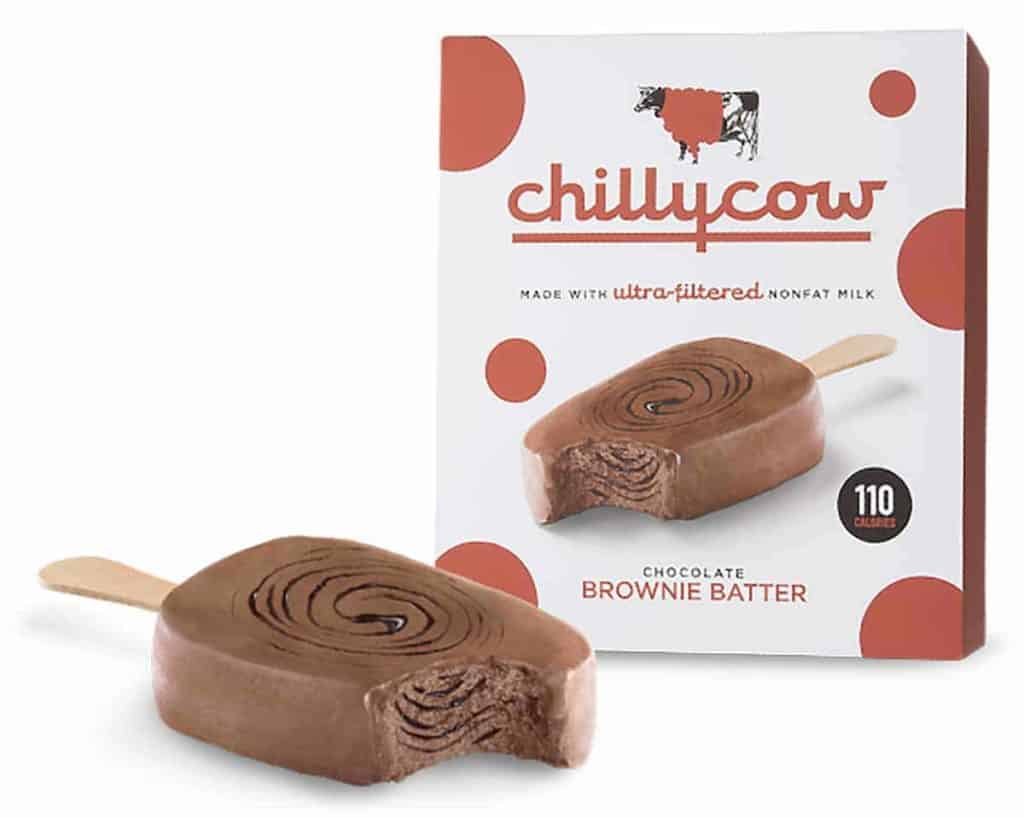 A box of ChillyCow brownie batter ice cream