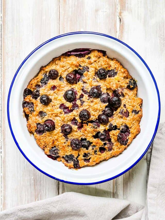 Baked Oatmeal with Blueberries Weight Watchers Pointed Kitchen