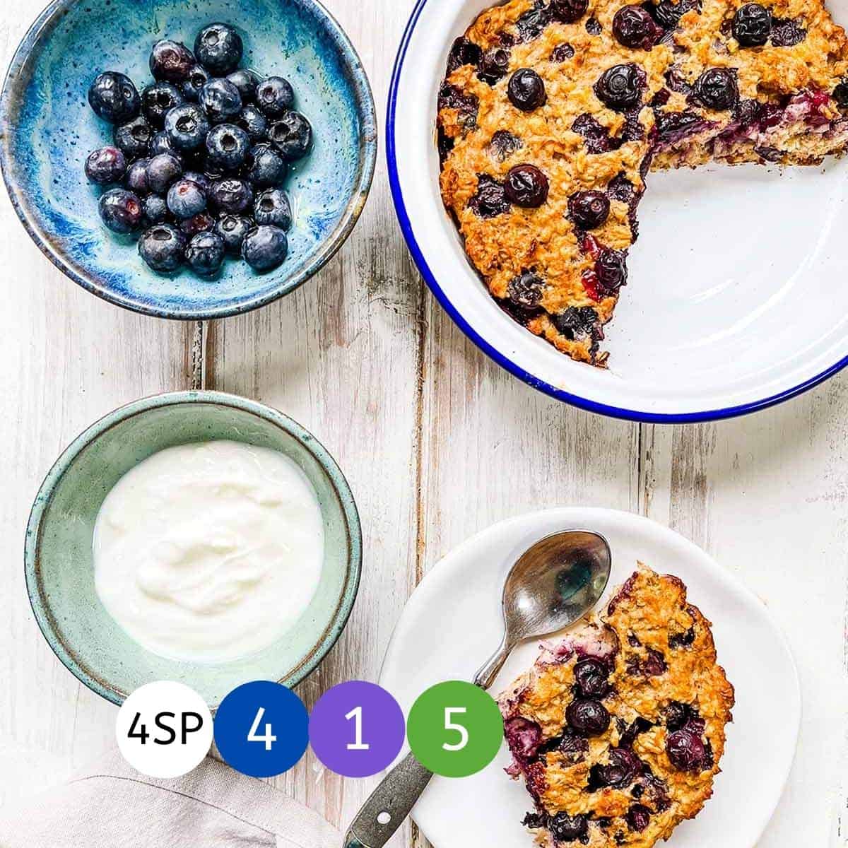 Baked Oatmeal with Blueberries | Weight Watchers
