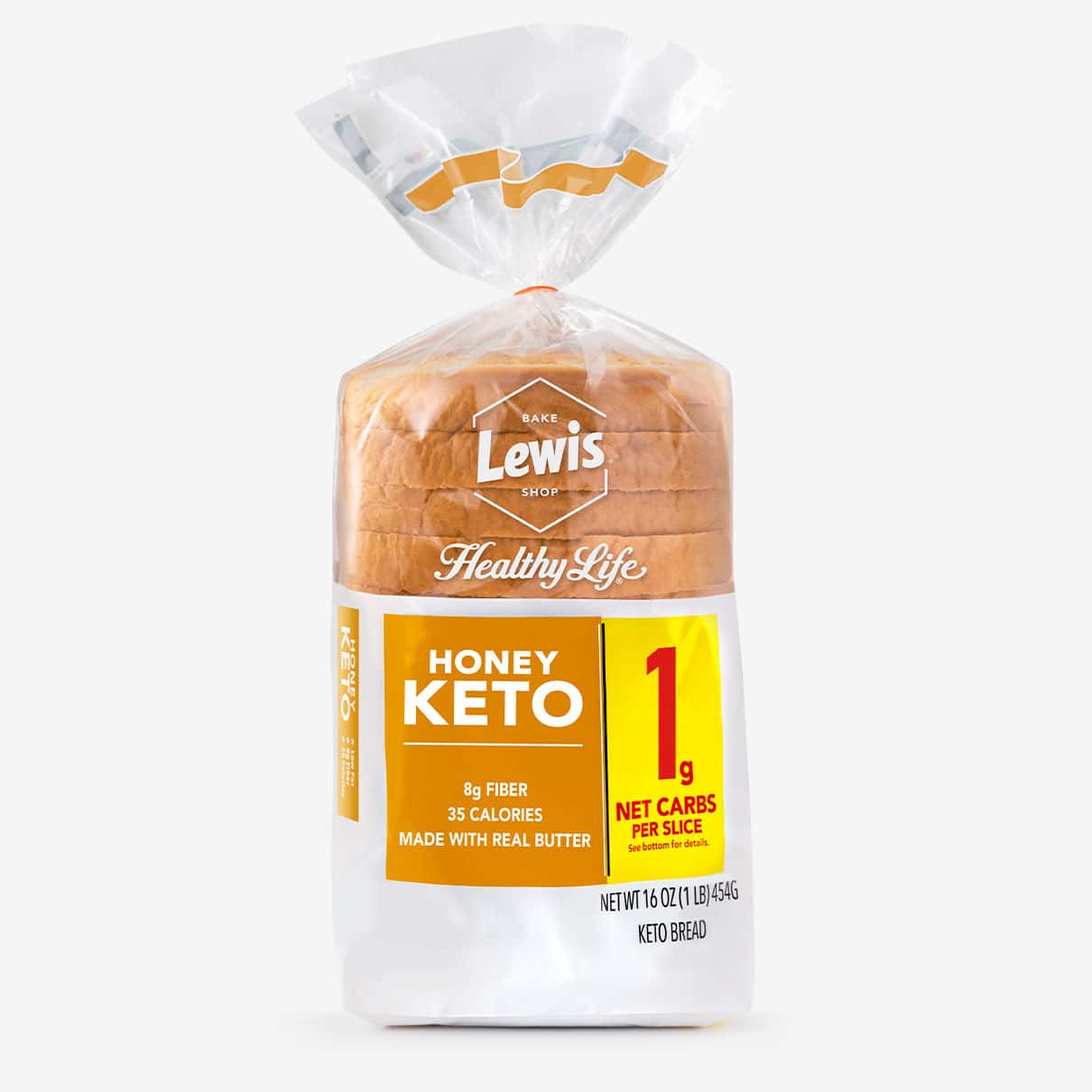 A packet of Lewis Bake Shop Honey Keto Bread.