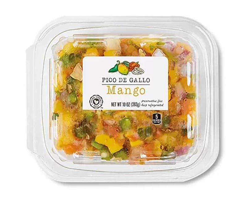 A product photo of a pack of Pico De Gallo Mango.